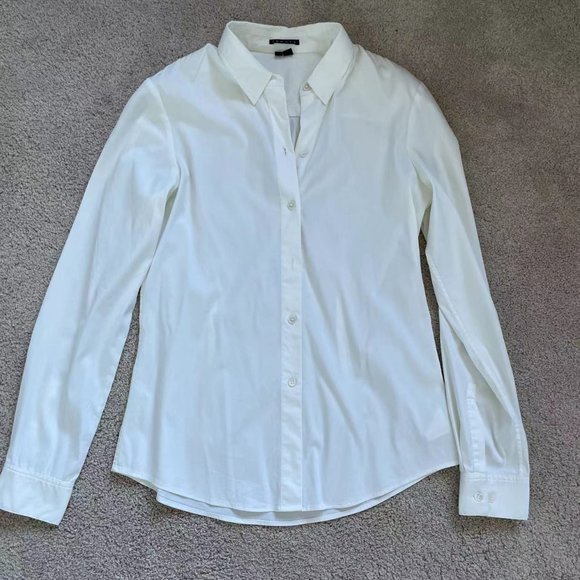Theory Tenia Button Down Blouse (Size S/P/T) - Picture 3 of 5